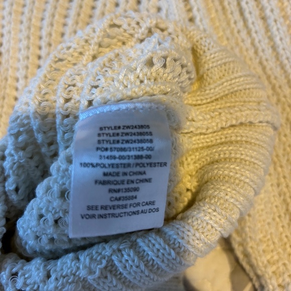 Z Supply NWT knit long sleeve Bardot sweater, women's XSmall, off white - Picture 4 of 4